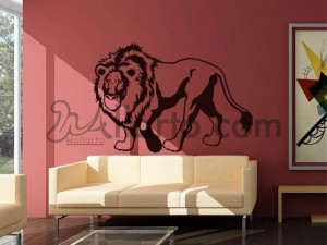 wall sticker, art, design, graphic, decal, sticker, dubai, decoration, decor, furniture, tattoo, mural, painting, artist, Lion 