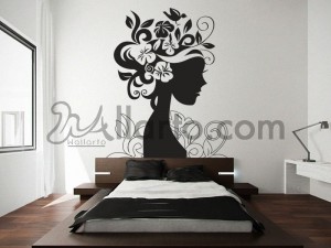 Women flower, interior wallpaper, quotes sticker, room wallpaper, sticker dubai, vinyl sticker dubai,  wall art, wall covering, 