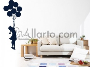 Bansky Balloon girl, calligraphy wall decal, calligraphy wall decoration, creative wall decals, creative wall sticker, decal sti