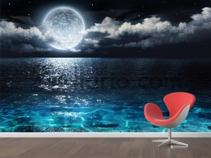 Night Moon per square meter, creative wall sticker, creative wall stickers, decal sticker design, digital   print sticker, digit