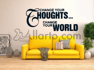 Change your thoughts, Dubai sticker, wall sticker, Dubai wallpaper, Dubai print, printing digital, wallpaper sticker,sticker sho