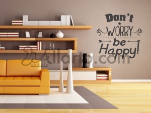 Dont worry be happy, home interior Dubai, stickers wall, wall graphics Dubai, stickers for walls Dubai, stickers Dubai, wall sti