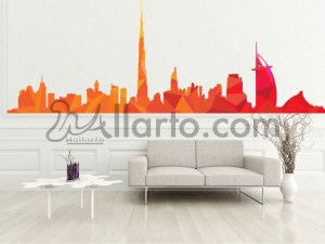 Burj khaleefa skyline, home interior Dubai, stickers wall, wall graphics Dubai, stickers for walls Dubai, stickers Dubai, wall s