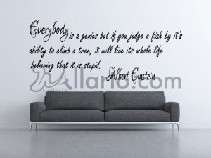 Everybody is genious, home interior Dubai, stickers wall, wall graphics Dubai, stickers for walls Dubai, stickers Dubai, wall st