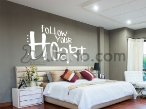 Follow Your Heart, home interior Dubai, stickers wall, wall graphics Dubai, stickers for walls Dubai, stickers Dubai, wall stick