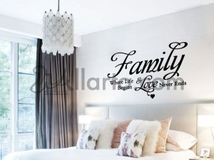 Family where life begins love, home interior Dubai, stickers wall, wall graphics Dubai, stickers for walls Dubai, stickers Dubai