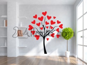 Hearts Tree, Dubai print, printing digital, wallpaper sticker,sticker shop, wall decal sticker, wall decal design, sticker home 