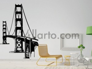 Golden Bridge, Dubai print, printing digital, wallpaper sticker,sticker shop, wall decal sticker, wall decal design, sticker hom