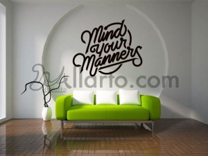 Mind Your Manners, sticker home Dubai, Abu Dhabi sticker, wall vinyl decorative, mural design, home interior Dubai, stickers wal